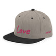 Love In Star Rose Quartz Embroidery on Classic Snapback Hat