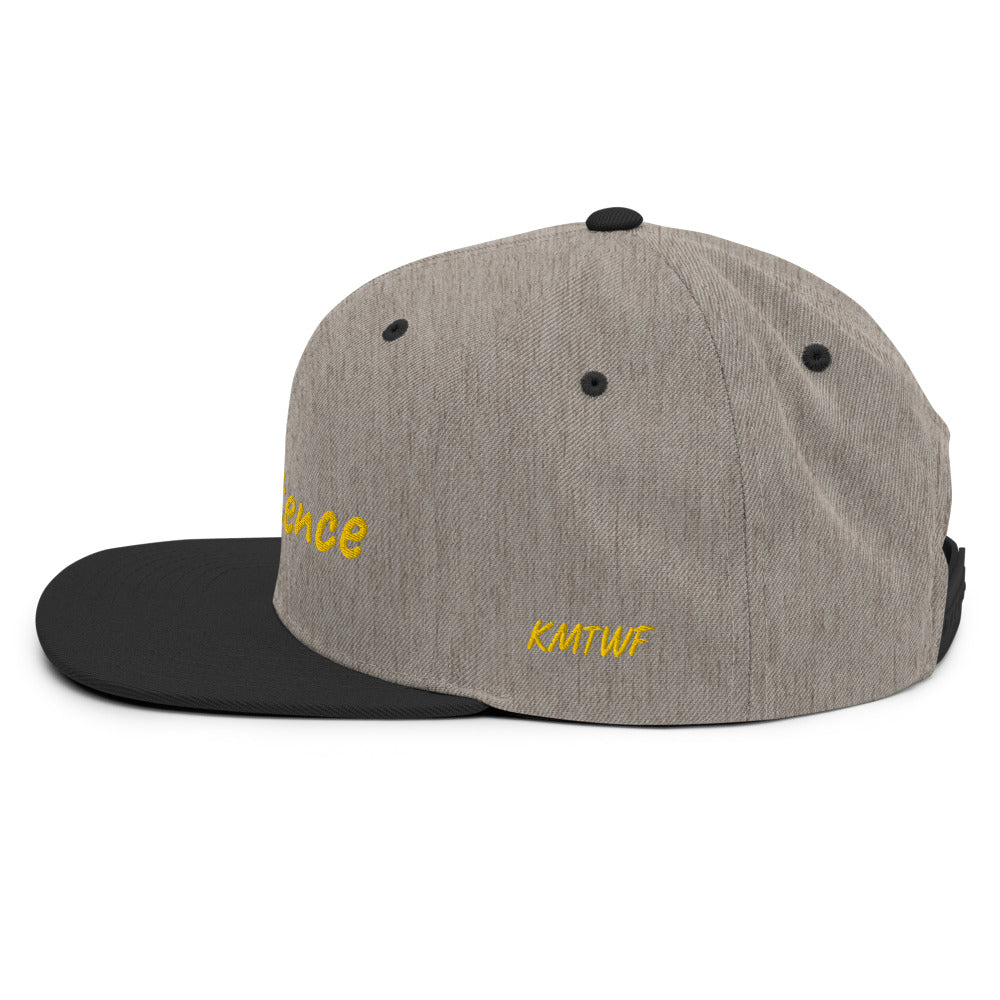 Persistence In Gold Embroidery on Classic Snapback Hat