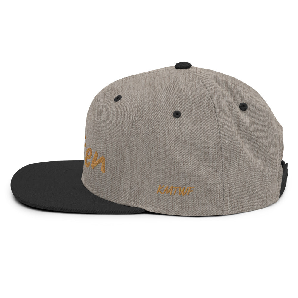 Listen In Copper Embroidery on Classic Snapback Hat