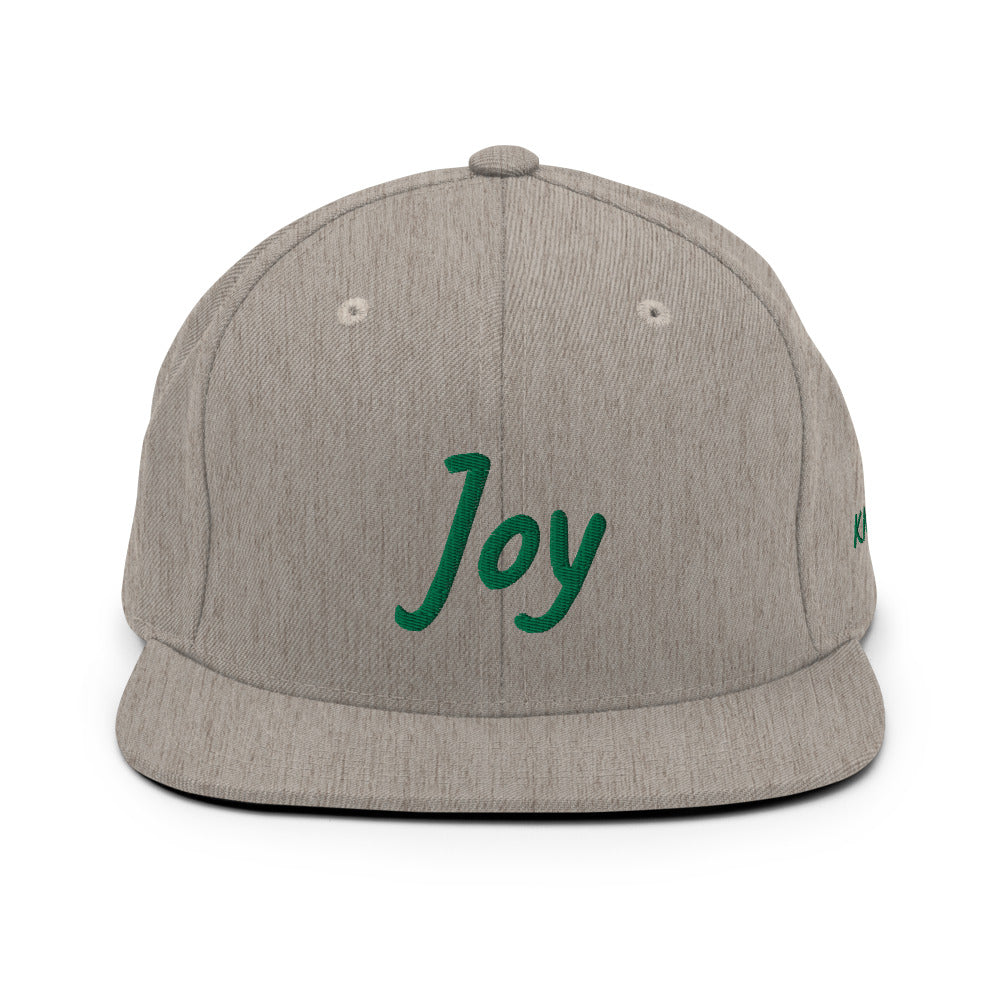 Joy In Emerald Embroidery on Classic Snapback Hat