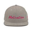 Motivation In Star Rose Quartz Embroidery on Classic Snapback Hat