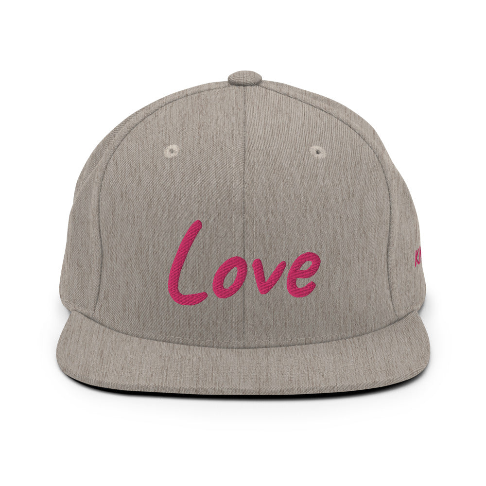 Love In Star Rose Quartz Embroidery on Classic Snapback Hat