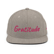 Gratitude In Star Rose Quartz Embroidery on Classic Snapback Hat