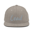 Lead In Silver Embroidery on Classic Snapback Hat