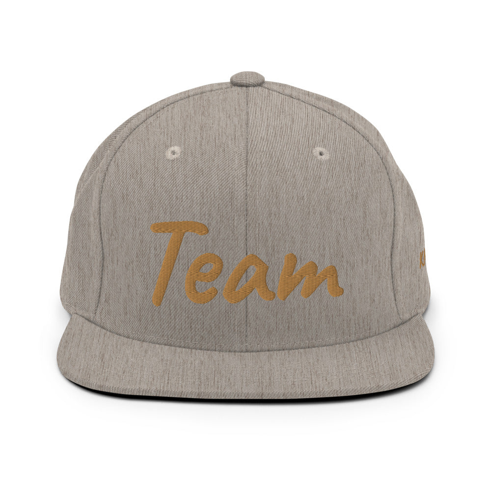 Team In Celluloid Embroidery on Classic Snapback Hat