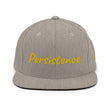 Persistence In Gold Embroidery on Classic Snapback Hat