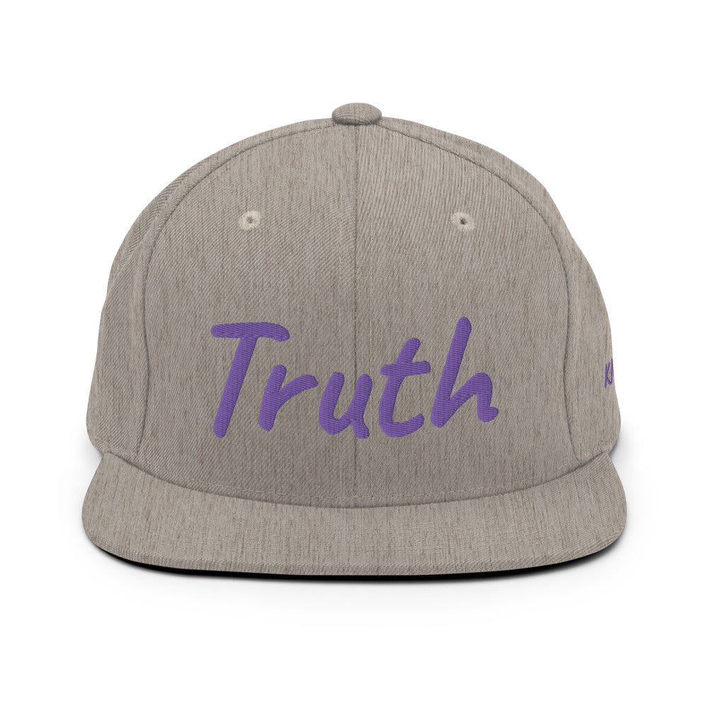 Truth In Amethyst Embroidery on Classic Snapback Hat