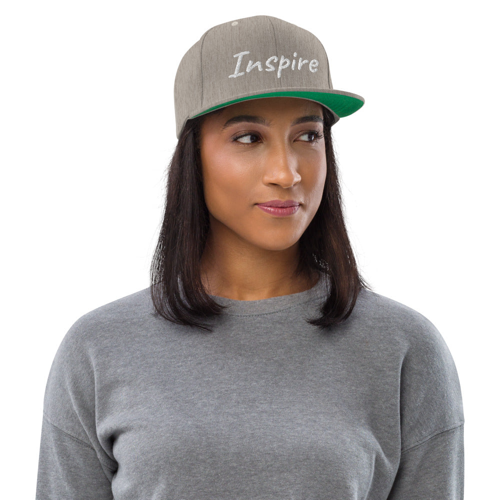 Inspire In Diamond Embroidery on Classic Snapback Hat