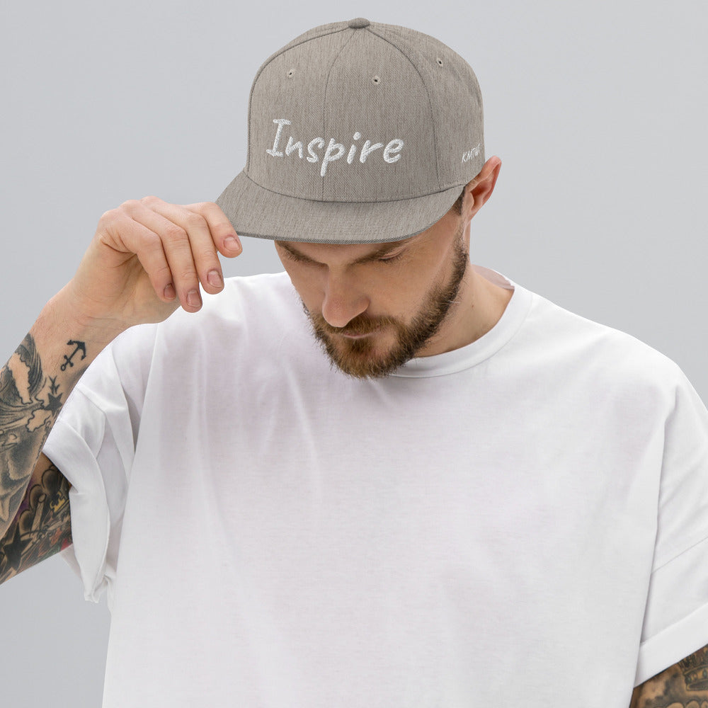 Inspire In Diamond Embroidery on Classic Snapback Hat