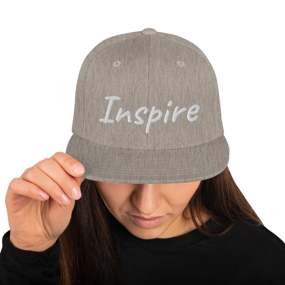 Inspire In Diamond Embroidery on Classic Snapback Hat