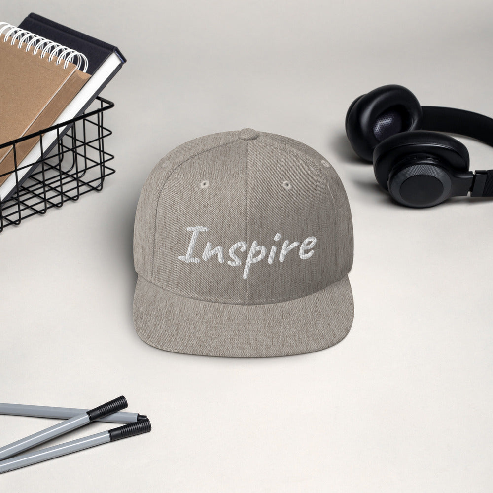 Inspire In Diamond Embroidery on Classic Snapback Hat