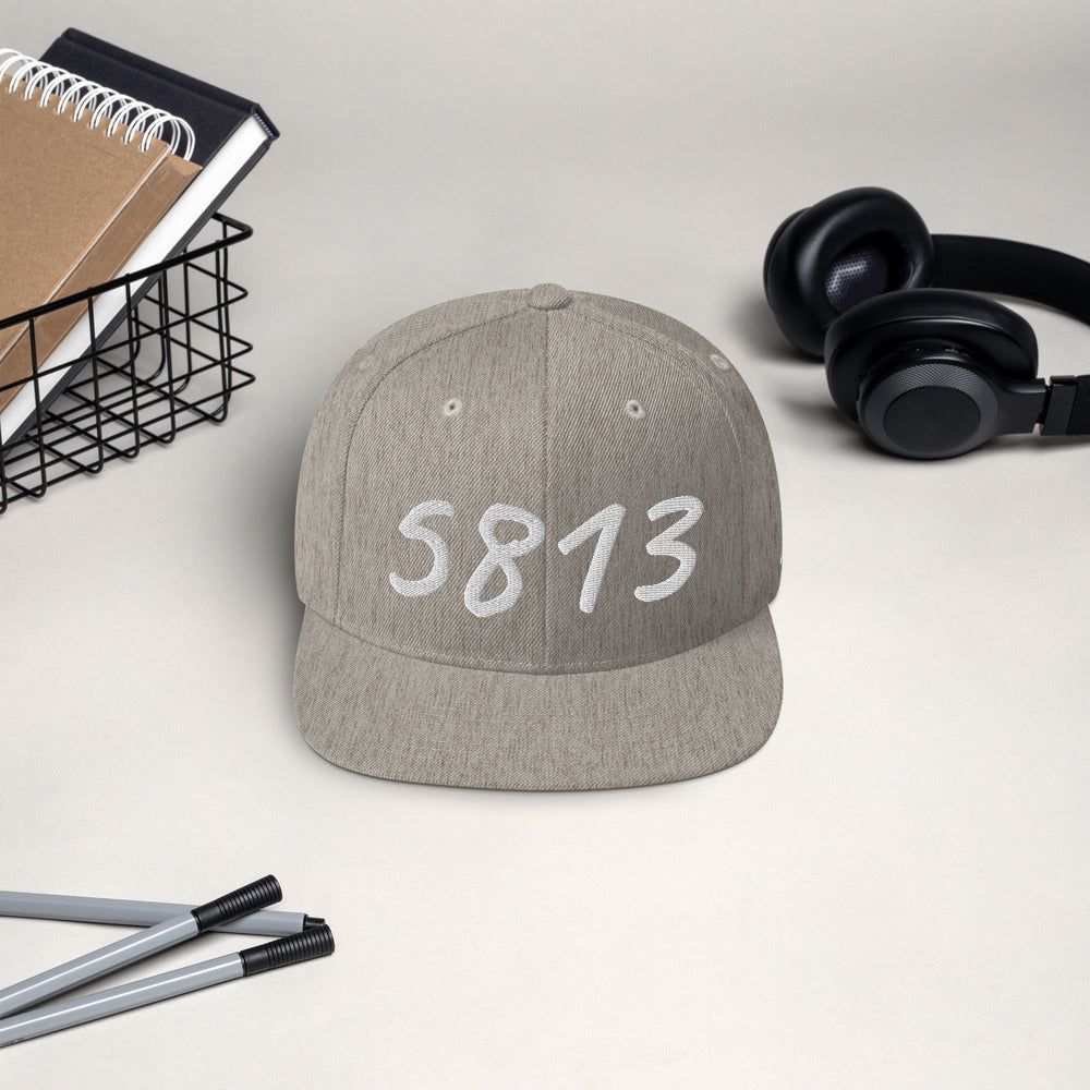 5813 In Pearl Embroidery on Classic Snapback Hat