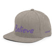 Believe In Amethyst Embroidery on Classic Snapback Hat