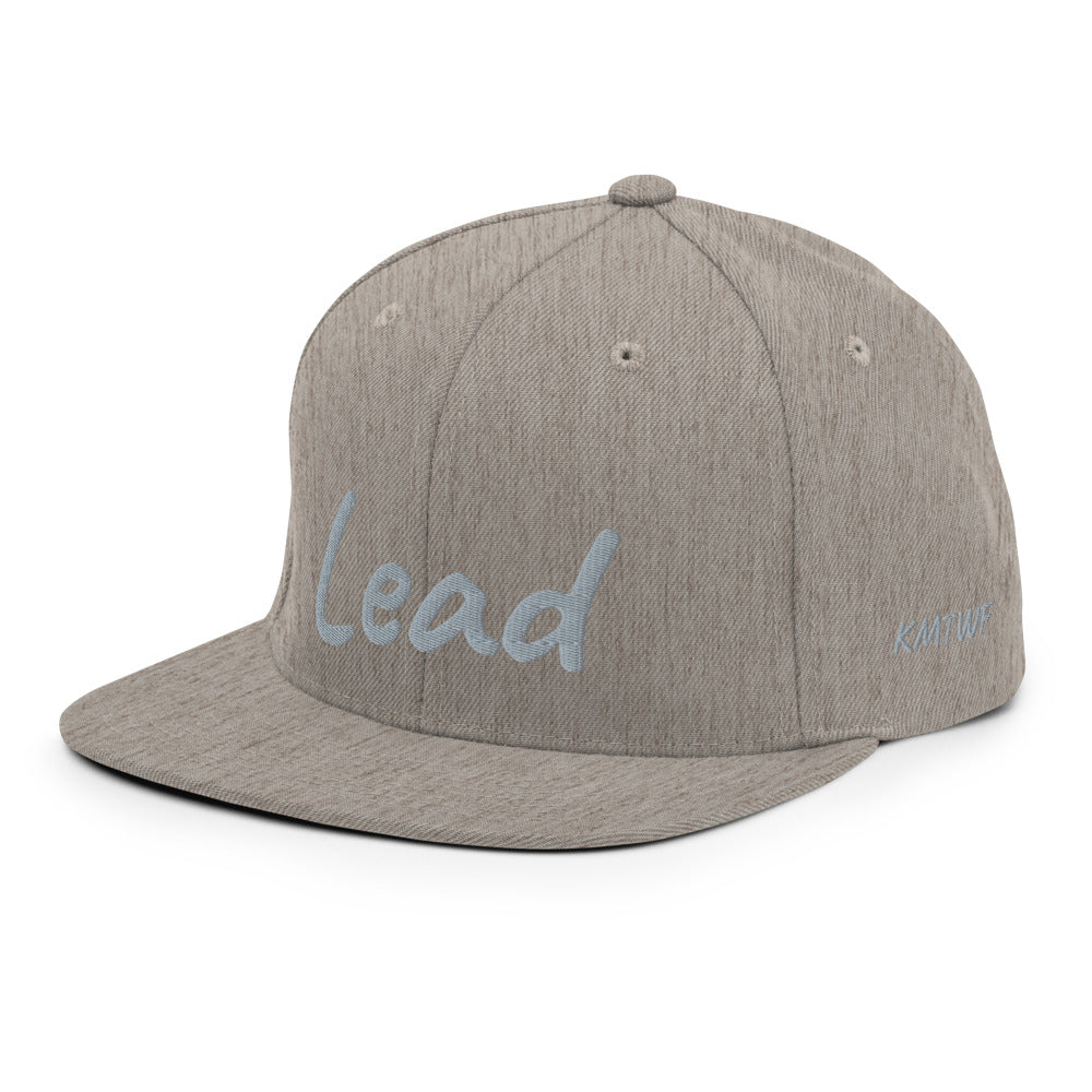 Lead In Silver Embroidery on Classic Snapback Hat