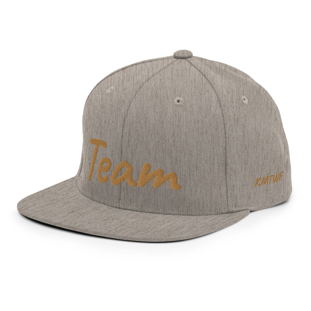 Team In Celluloid Embroidery on Classic Snapback Hat