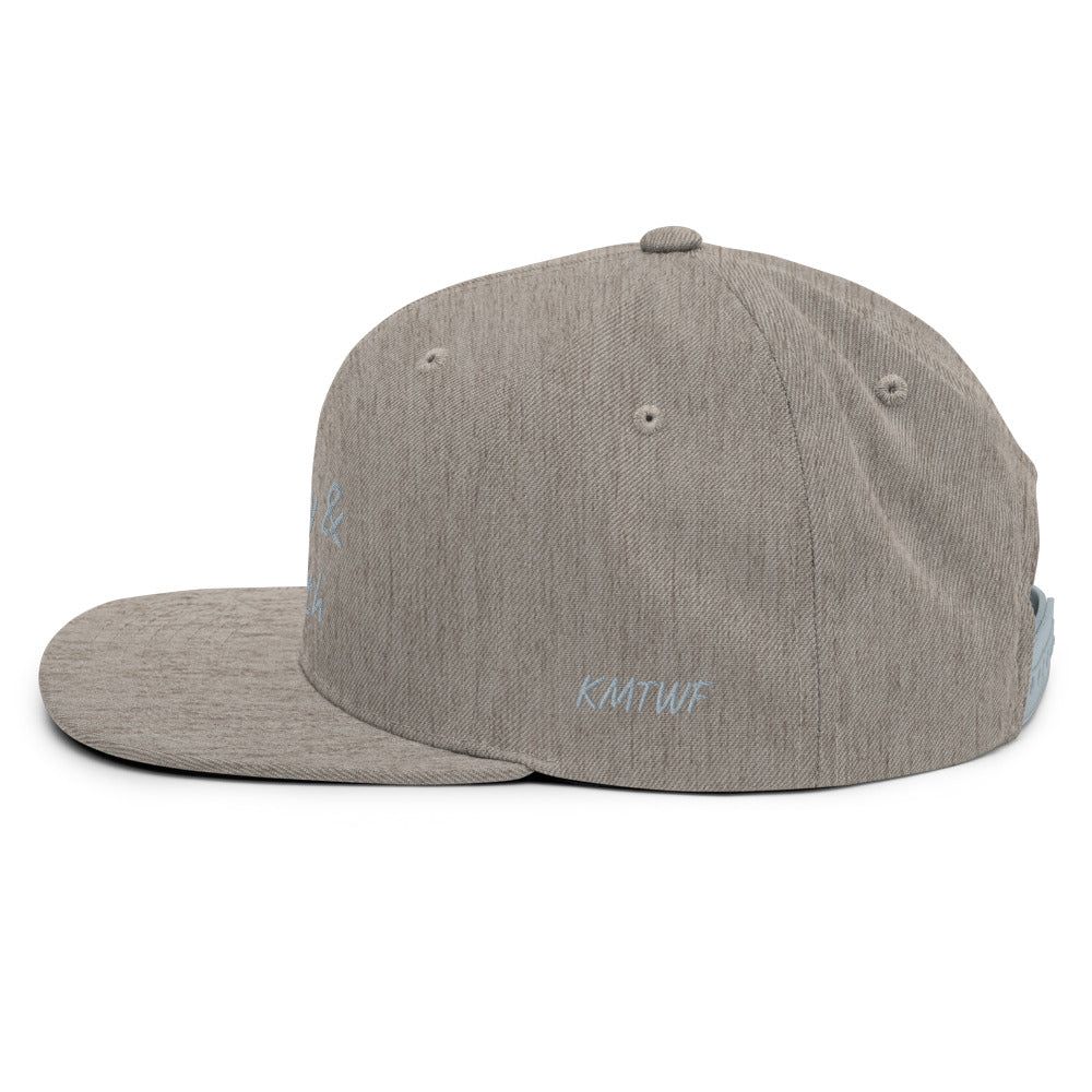 Money & Wealth In Silver Embroidery on Classic Snapback Hat