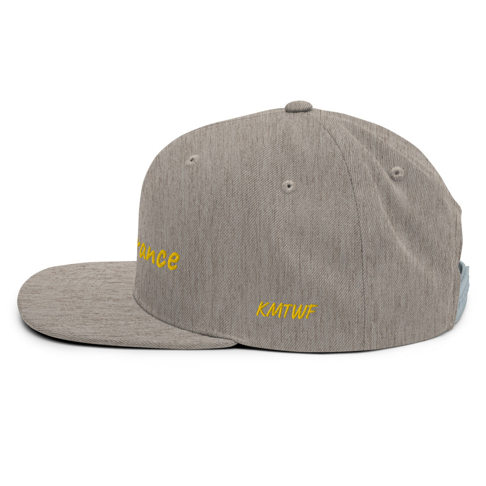 Perseverance In Gold Embroidery on Classic Snapback Hat