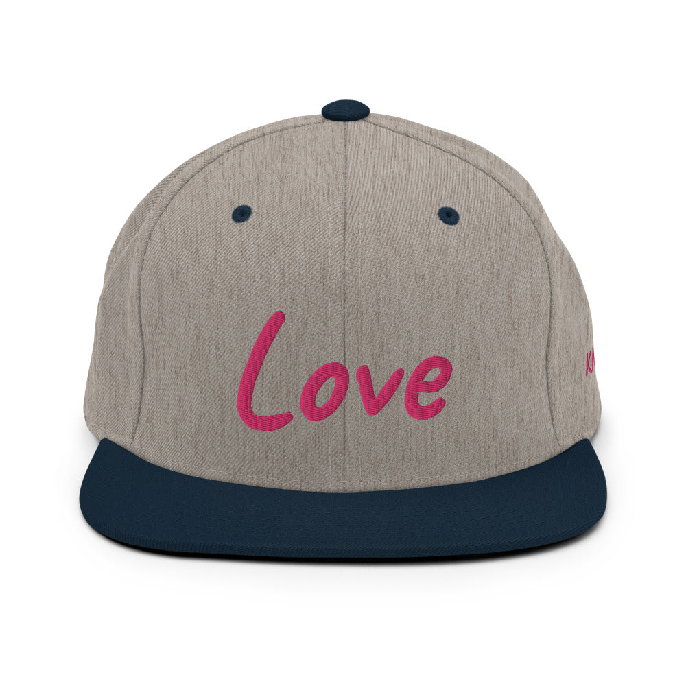 Love In Star Rose Quartz Embroidery on Classic Snapback Hat