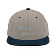 Money & Wealth In Silver Embroidery on Classic Snapback Hat