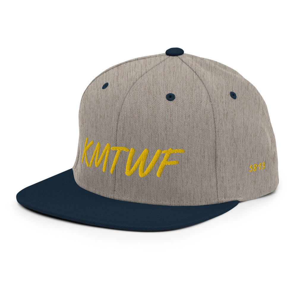 KMTWF In Gold Embroidery on Classic Snapback Hat