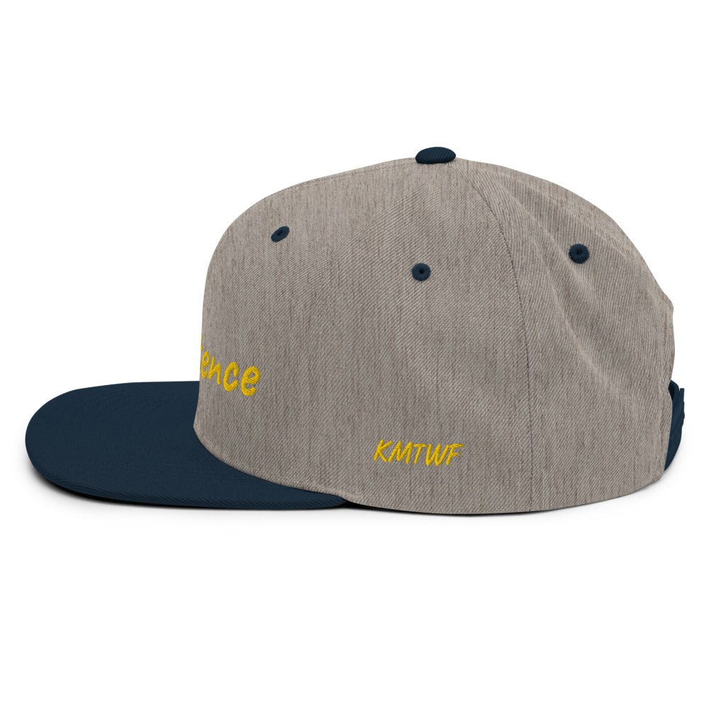 Persistence In Gold Embroidery on Classic Snapback Hat