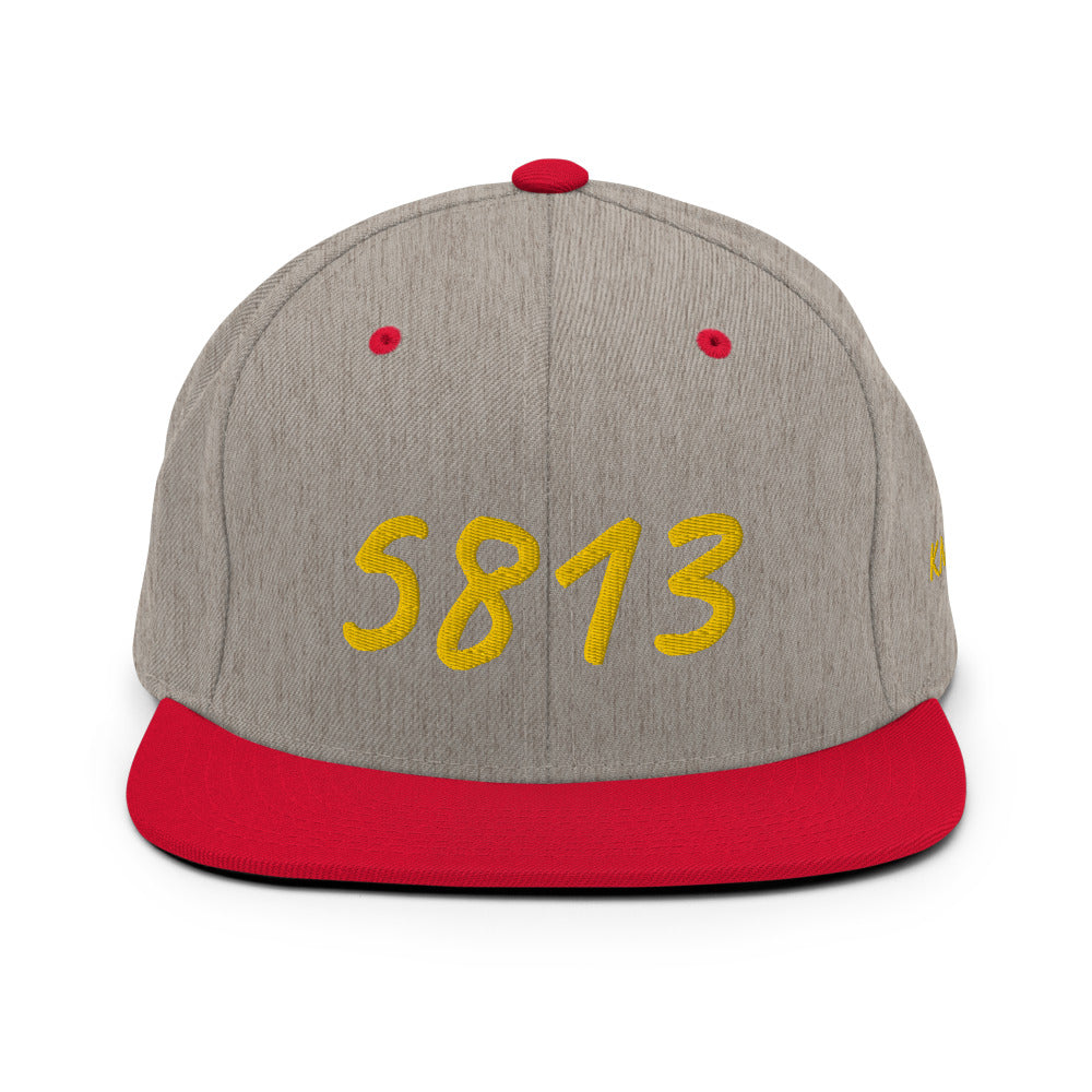 5813 In Gold Embroidery on Classic Snapback Hat