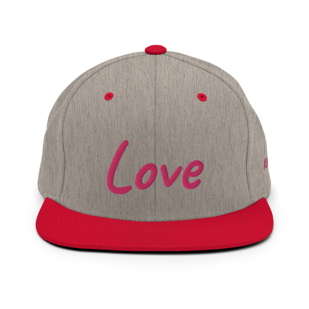 Love In Star Rose Quartz Embroidery on Classic Snapback Hat