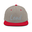 Lead In Silver Embroidery on Classic Snapback Hat