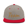 Team In Celluloid Embroidery on Classic Snapback Hat