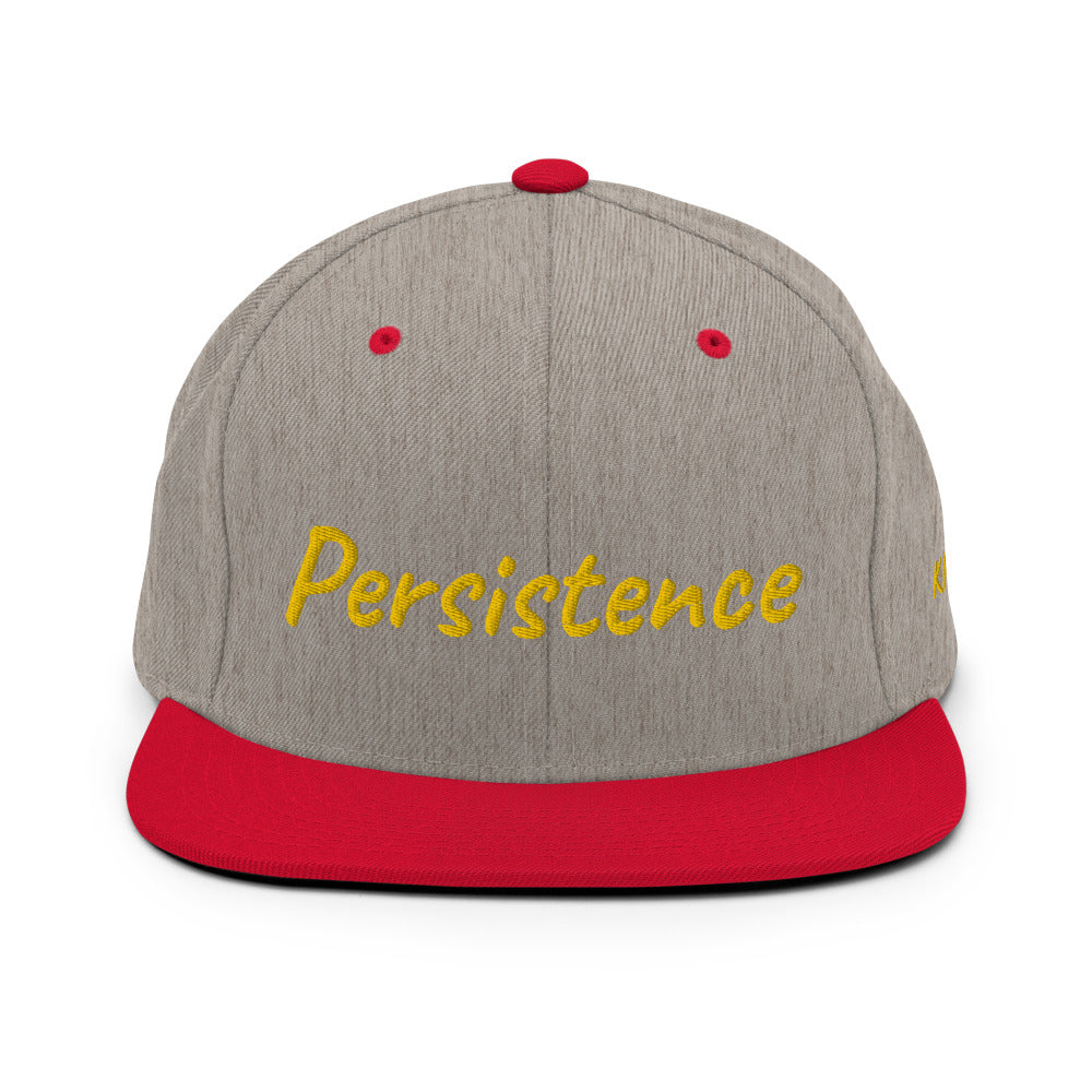 Persistence In Gold Embroidery on Classic Snapback Hat