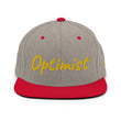 Optimist In Gold Embroidery on Classic Snapback Hat