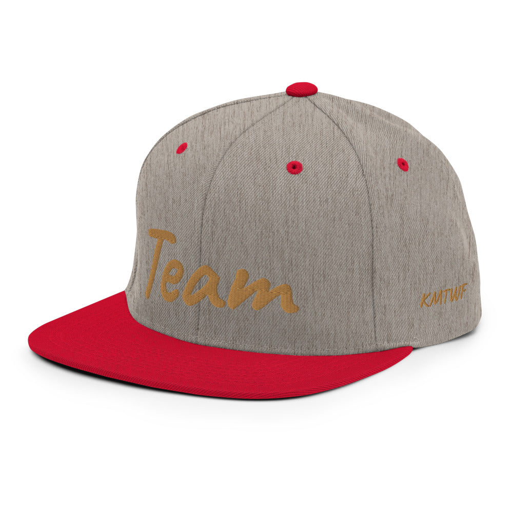 Team In Celluloid Embroidery on Classic Snapback Hat