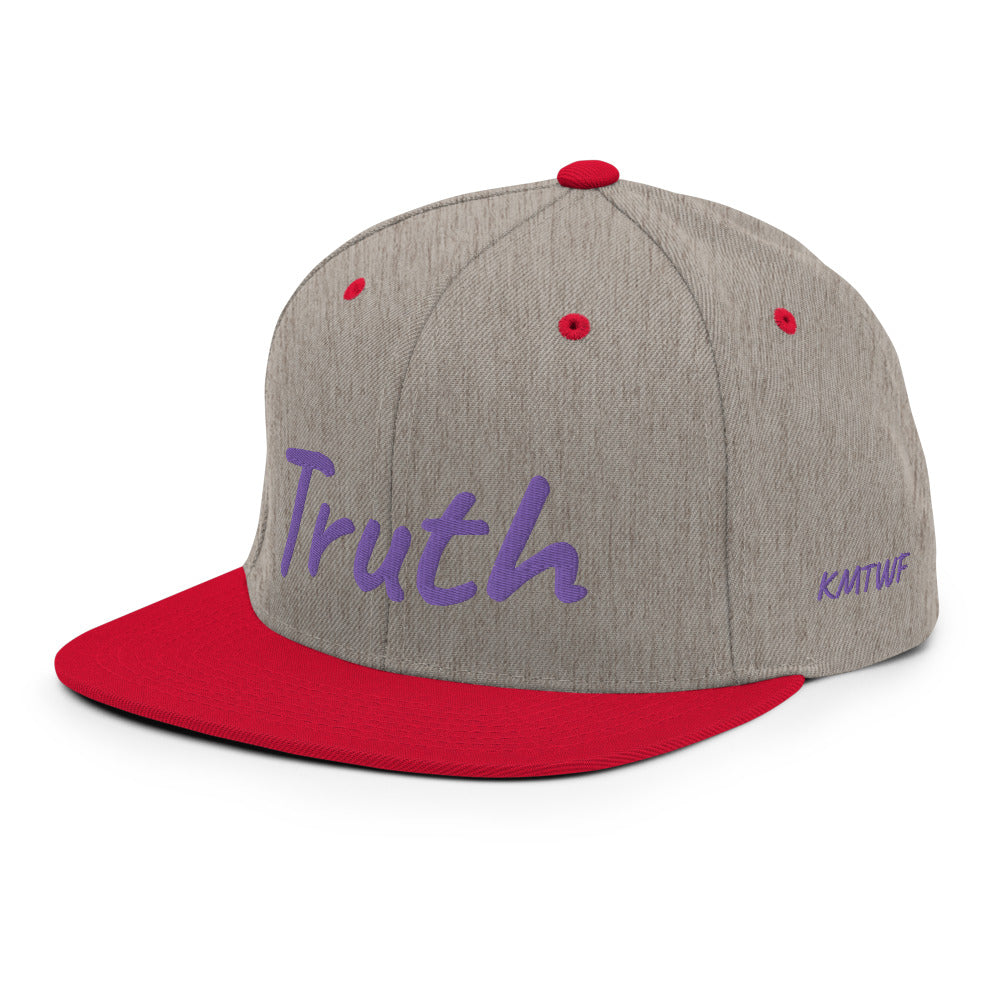 Truth In Amethyst Embroidery on Classic Snapback Hat