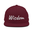 Wisdom In Marble Embroidery on Classic Snapback Hat