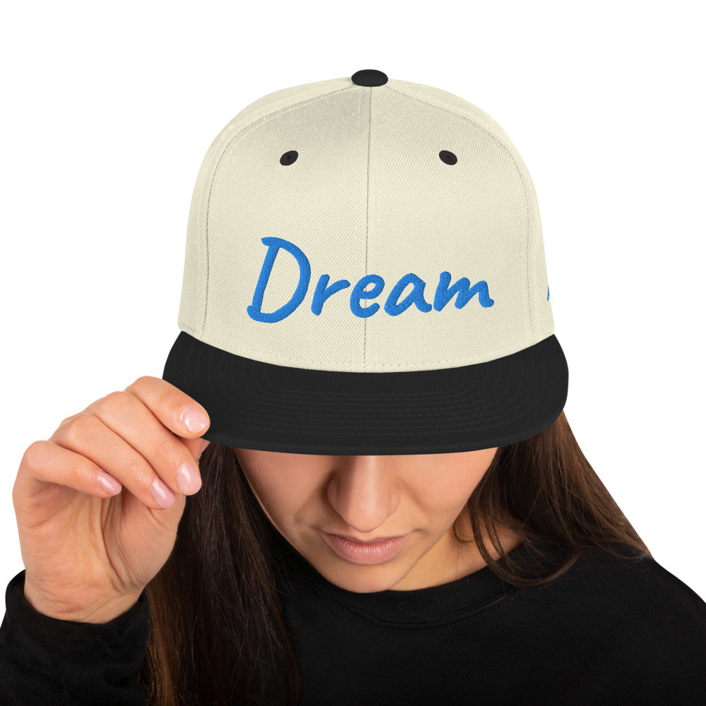 Dream In Sapphire Embroidery on Classic Snapback Hat