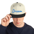 Dream In Sapphire Embroidery on Classic Snapback Hat