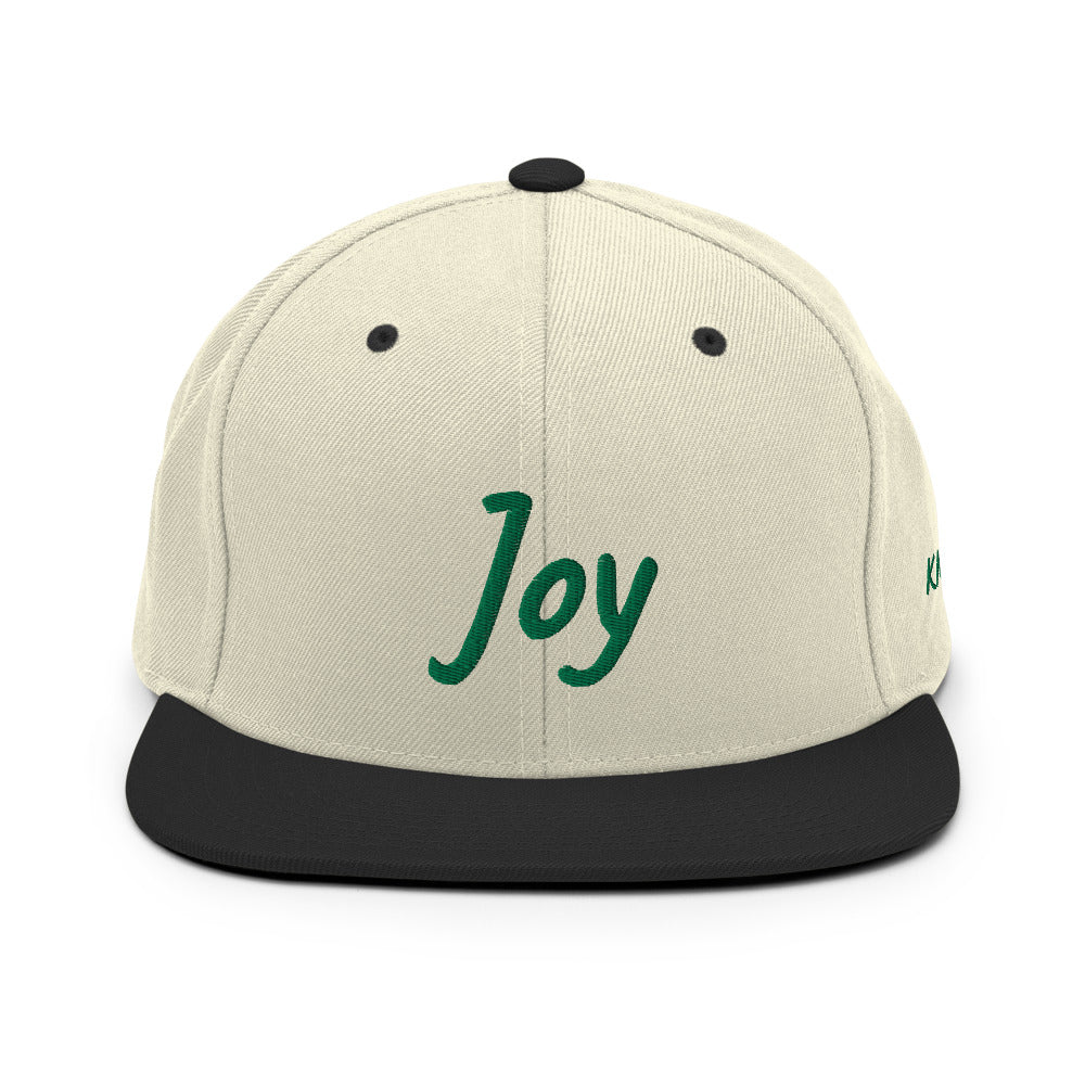 Joy In Emerald Embroidery on Classic Snapback Hat