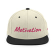 Motivation In Star Rose Quartz Embroidery on Classic Snapback Hat