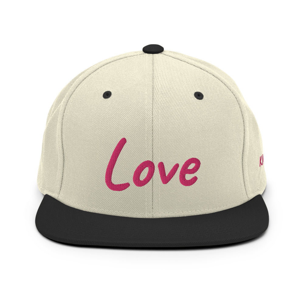 Love In Star Rose Quartz Embroidery on Classic Snapback Hat