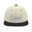 Lead In Silver Embroidery on Classic Snapback Hat