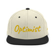 Optimist In Gold Embroidery on Classic Snapback Hat