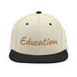 Education In Copper Embroidery on Classic Snapback Hat