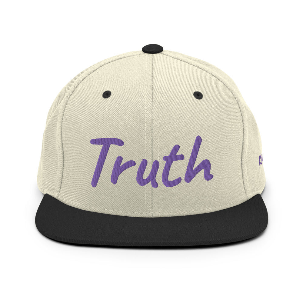 Truth In Amethyst Embroidery on Classic Snapback Hat