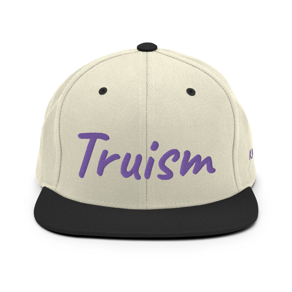 Truism In Amethyst Embroidery on Classic Snapback Hat