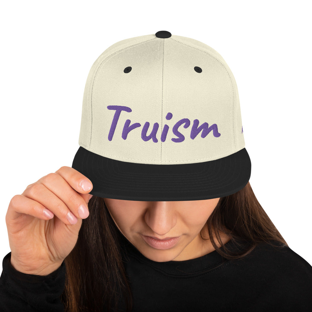 Truism In Amethyst Embroidery on Classic Snapback Hat