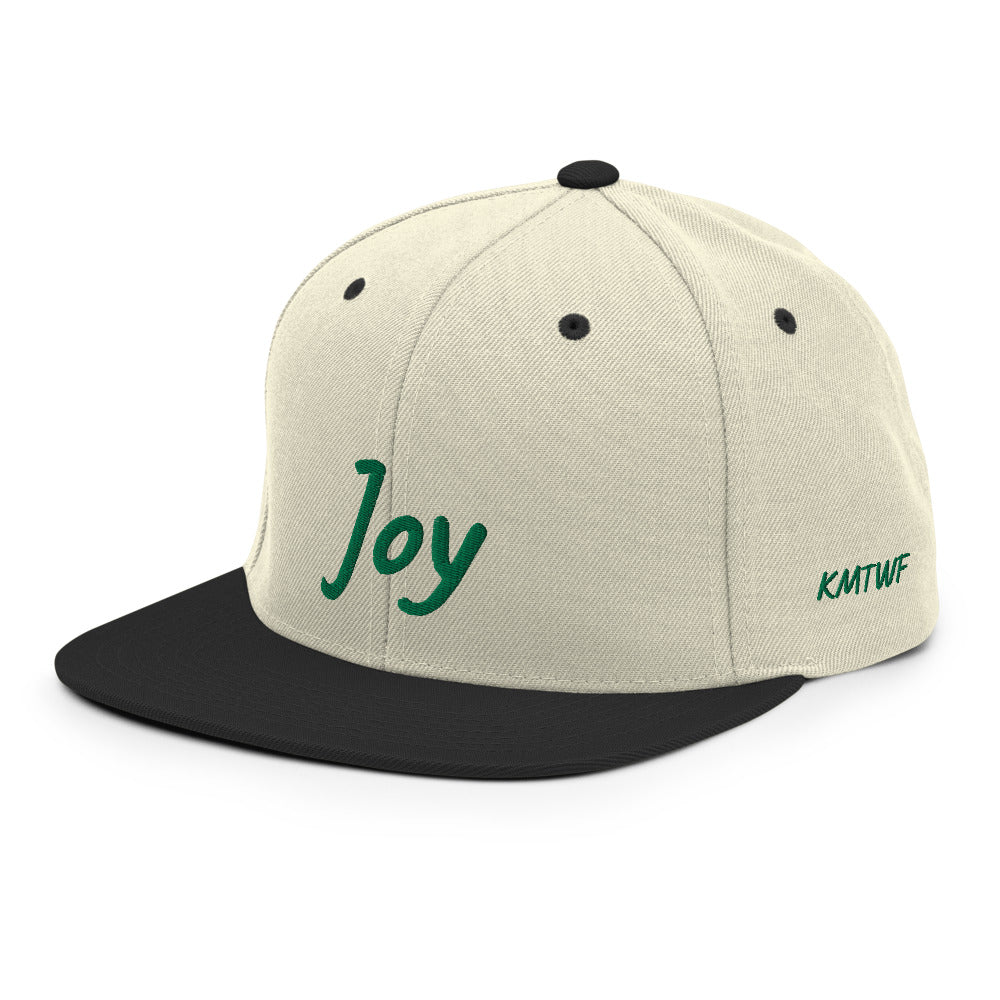 Joy In Emerald Embroidery on Classic Snapback Hat