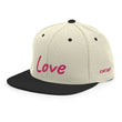 Love In Star Rose Quartz Embroidery on Classic Snapback Hat