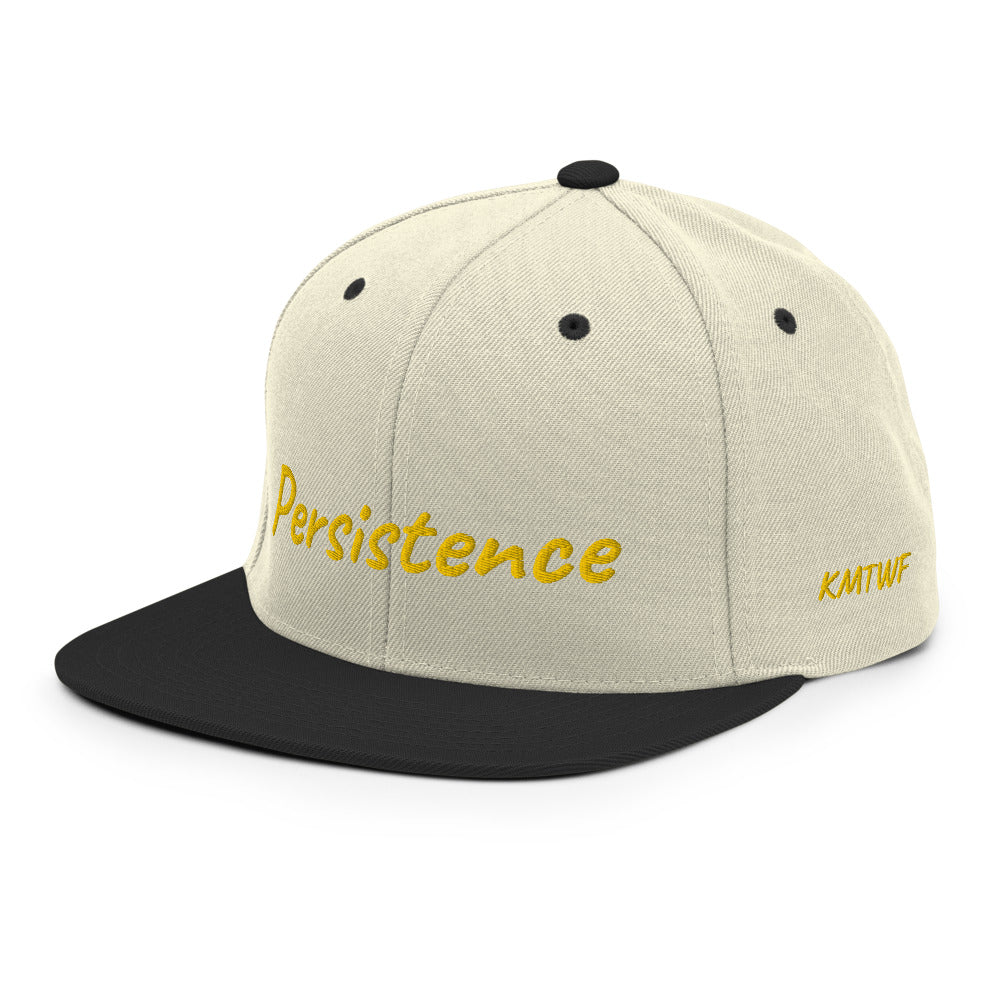 Persistence In Gold Embroidery on Classic Snapback Hat