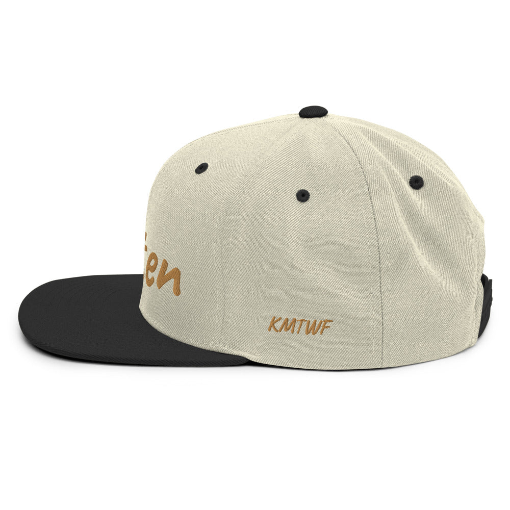 Listen In Copper Embroidery on Classic Snapback Hat