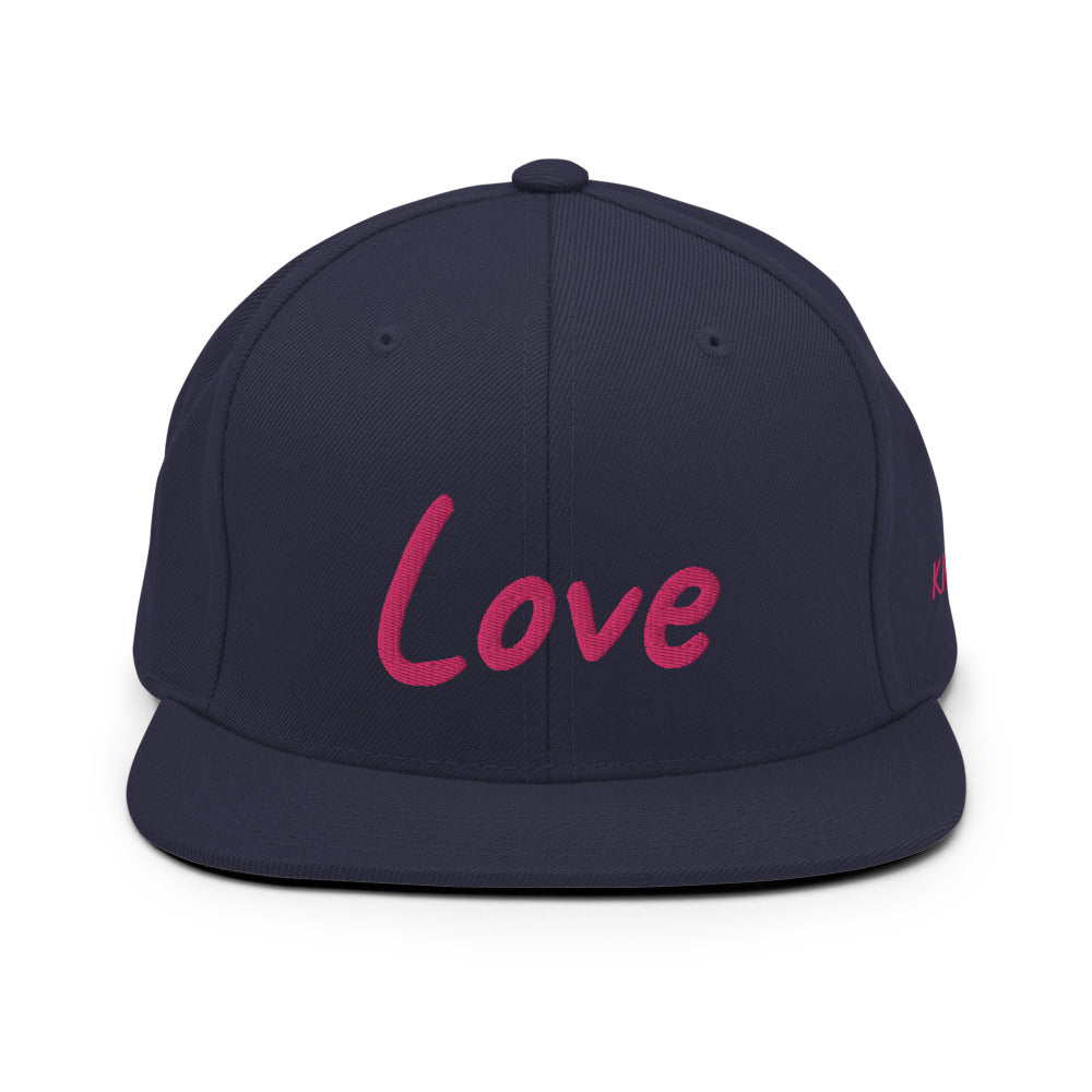 Love In Star Rose Quartz Embroidery on Classic Snapback Hat